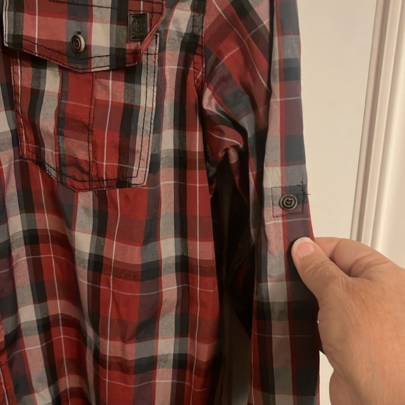 I Jeans by Buffalo. men’s XL LONG & short sleeve western button up shirt Shacket - Picture 5 of 12